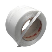 Hot Sale 13-32mm White Polyester Composite Corded Strapping, Strap for Avoid Damage Cargo